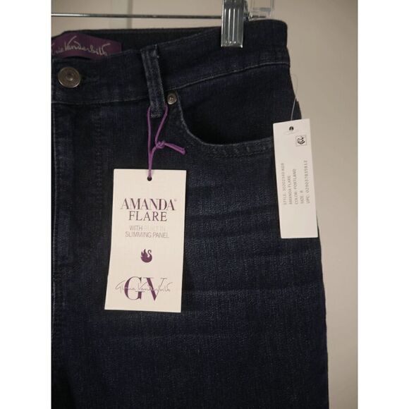 Gloria Vanderbilt Women's Amanda Flare Jeans 8 - Picture 3 of 9